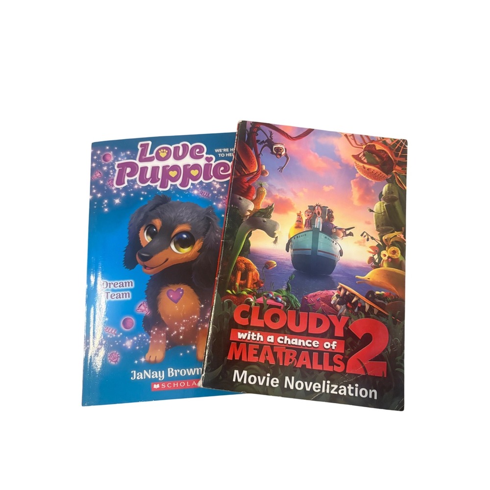 Chapter Books Lot of 2 Cloudy with Chance of Meatballs 2 Love Puppies